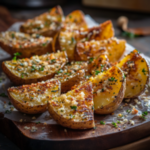 Baked Garlic Parmesan Potato Wedges